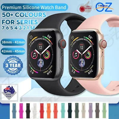 $4.89 • Buy For Apple Watch IWatch Sports Band Strap Series 7 6 5 4 3 2 SE 38/40/41/42/44/45