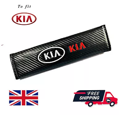 Compatible With Kia Car SeatBelt Pad Cover Shoulder Safety Strap Carbon Fibre X1 • £4.99