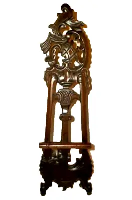 Vintage Antique Carved Rosewood Table Easel Victorian Designs Tall 21 Inches • $133