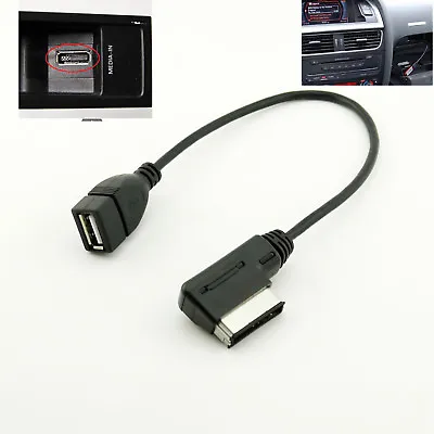 Media-In AMI MMI MDI AUX To USB Adapter Cable Interface For Audi Q5 Q7 R8 A4 VW • $8.99