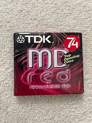 TDK MD-C74REB – Red Minidisc / 74 MINS Recordable Audio Music Minidisk NEW  • £5.45