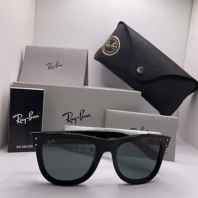 NWT Ray-Ban Sunglasses 0RBR0502S WAYFARER REVERSE 6677VR Black Green S 53 New • $119.99