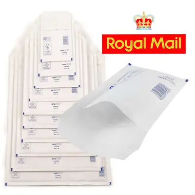 White PADDED & BUBBLE LINED Envelopes For Royal Mail Shipping Mailers Poly Wrap • £4.15