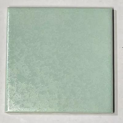 2 Vintage Florida Tile Crystal Glaze Mint Green Tile 4-3/8 • $9