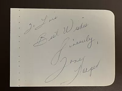 Toni Harper Signed Autograph Album Page Singer Candy Store Blues Ed Sullivan • $99.99