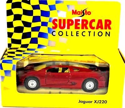 MAISTO 1:40 JAGUAR XJ220 Supercar With Opening Doors & Pull Back & Go Action • £5.55