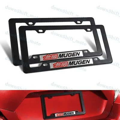 2PCS MUGEN Car Trunk Emblem With ABS License Plate Tag Frame For Honda Civic Si • $12.25