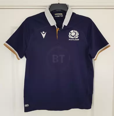 Scotland Rugby Union Shirt 2020-2021 Season Size Small Men's (S) Macron • £8.50