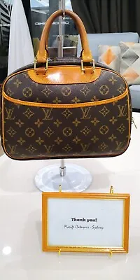 $750 • Buy Authentic Louis Vuitton Monogram Trouville Handbag Converted Crossbody Bag