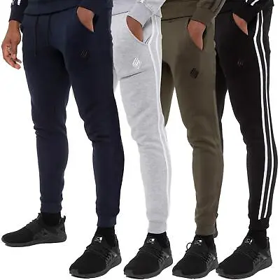 Enzo Joggers Mens Jogging Bottoms Fleece Tracksuit Gym Sport Slim Fit Sweatpants • £9.99