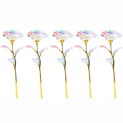 $10.69 • Buy 24K Gold Foil Rose Flower LED Luminous Galaxy Mother's Day Valentine's Day Gift