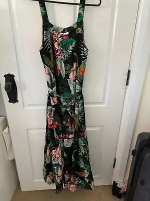 Wichery Summer Tropical Print Lined Dress Size S • $25