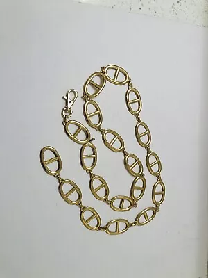 MICHAEL KORS Vintage 1  Adjustable CHAIN LINK BELT GOLD-TONE Metal Womens M/L • $25