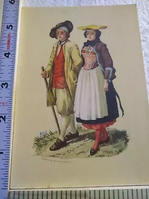 Postcard 18th Century Swiss Costume • £12.54