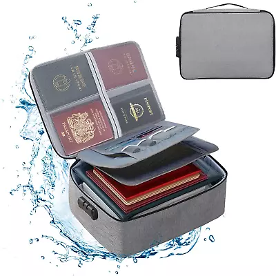 $13.99 • Buy File Organizer Bags With Lock, Important Document Organizer Box 3-Layer With Doc