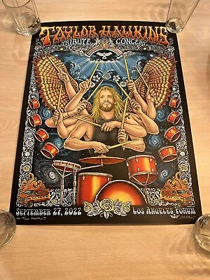 $399 • Buy Silk Screen AP EMEK Foo Fighters Taylor Hawkins Tribute Concert Poster LA Forum
