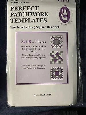 Marti Michell PERFECT PATCHWORK TEMPLATES Set B 4  Basic Square Set * 7 Piece • $10