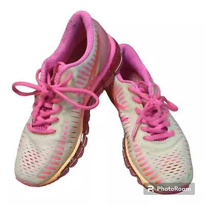 Asics Gel Quantum 360 Shoes Womens Size 6 T5J6Q Flash Yellow Hot Pink Running • $29.99