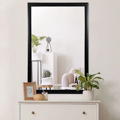 Modern Rectangular Wall Mirror With Black PS Frame 24 X36  Hanging Vanity Mirror • $39.58