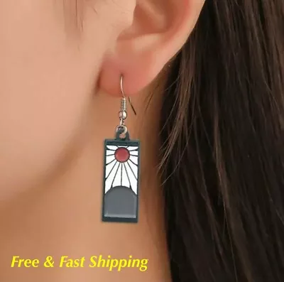 Demon Slayer Earrings Kimetsu No Yaiba Tanjiro Tanjirou Kamado Cosplay E24 • $9.99