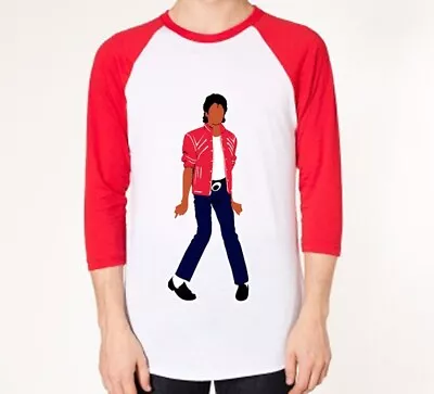 Michael Jackson BEAT IT Unisex Adult Crewneck RAGLAN Sleeve Shirt • $1.99