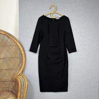 Review Dress Size 16 Pencil Black Fitted Corporate Career Buisness Cocktail  • $75