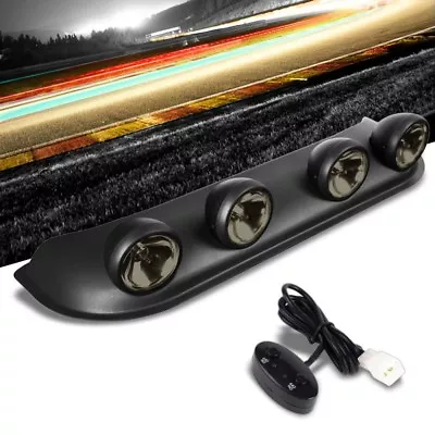 Roof Top Mount Fog Light Lamp Bar Black Bezel Smoke Lens Fit OffRoad Truck SUV • $67.87