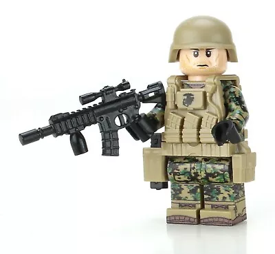 Marine Corps Infantry Woodland MARPAT Made With Real LEGO® Minifigure • $32.53