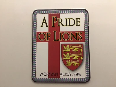 £5.99 • Buy Morgan Ales A Pride Of Lions Beer Pump Clip England Football Thee Lions