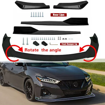 For Nissan Maxima Black Front Bumper Lip Spoiler Splitter Body Kit+Side Skirt • $55.99