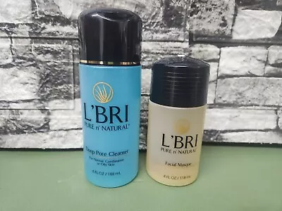 Lot Of 2 L'BRI Facial Cleanser Deep Pore Cleanser 6 Oz & Facial Masque 2 Oz  • $35