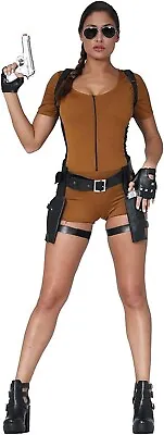 Fiestas Guirca Adventurer Archaeologist Ladies Fancy Dress Costume Size 8-12 • £34.99