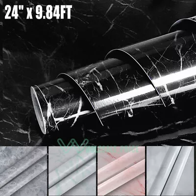 10FT Self Adhesive Marble Wallpaper Peel Stick Contact Paper Kitchen Countertop • $9.99