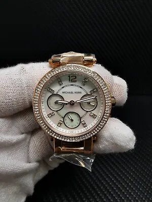 $42.50 • Buy New Old Stock Michael Kors Mini Parker Mk5616 Day Date Rose Gold Quartz Watch