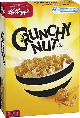 Kellogg's Crunchy Nut Corn Flakes Breakfast Cereal 380g (Pack Of 3) • $20