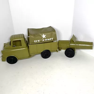 Ideal Toys Vintage 1950s US Army Transport Truck Plastic Trailer W Cannon Canopy • $99.99