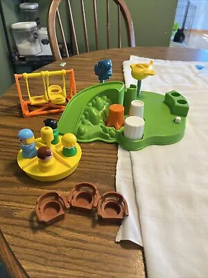 Vintage Fisher Price Little People Playground Base #2525 People And Accessories  • $35