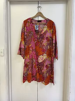 Jendi Sz M Kaftan Cotton Top BNWT • $19