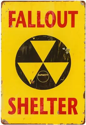 Fallout Shelter Vintage Look Reproduction Metal Tin SignGarage Decor Man Cave S • $22.84