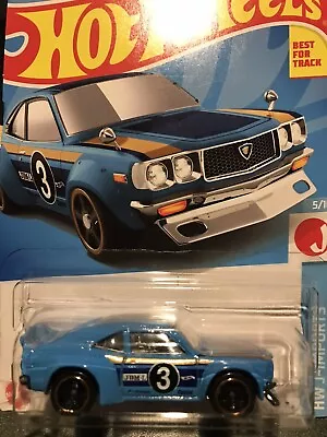 HOT WHEELS Mazda RX-3 HW J-Imports 143/250 Kroger Exclusive Blue 2022 • $7.21