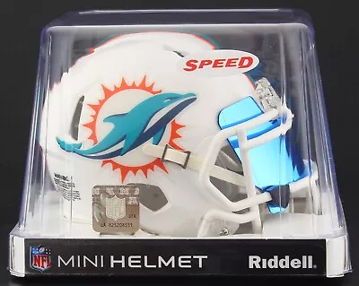 MIAMI DOLPHINS NFL Riddell SPEED Mini Football Helmet W/ EYE SHIELD VISOR • $49.95