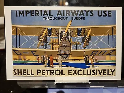 Vintage Reproduction Shell Oil Company Collectable Post Card - Imperial Airways • £2
