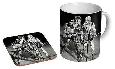 David Bowie And Mick Ronson Live - Coffee / Tea Mug And Coaster Gift Set • £9.99