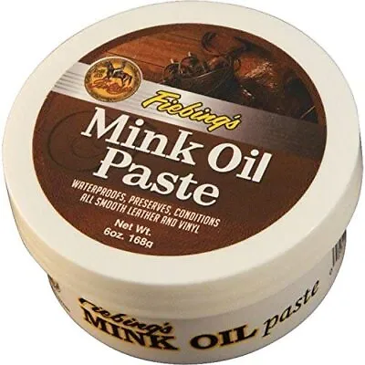 Fiebing's Mink Oil Paste Waterproofs Preserves Conditions Leather & Vinyl 6-Oz. • $10.40
