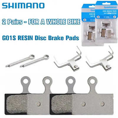 2 Pairs Shimano G01S Resin Disc Brake Pads For Deore SLX XT XTR M615 M6000 M7000 • $13.88