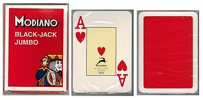 Black-Jack Jumbo Playing Cards Red Modiano • $8.47