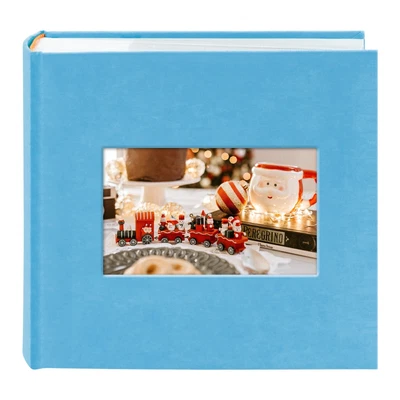 $22.98 • Buy Photo Album Christmas Vacation For 200 4x6 Pictures Pockets & Memo Fabric Blue