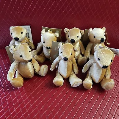 7 Plush Mini Teddy Bear Vtg Ornaments Jacqueline Smith Collection NWT  • $19.99