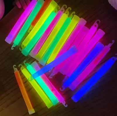 Novelinks 50 Pcs 6'' Premium Glow Sticks Bulk - Glow Necklaces Bulk Light Up In • $22.22
