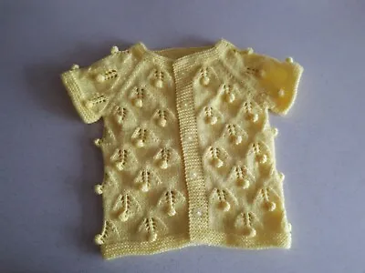 £18.50 • Buy Hand Knitted Baby Cardigans 12-18 Months ,baby Knits ,knitted Baby Clothes